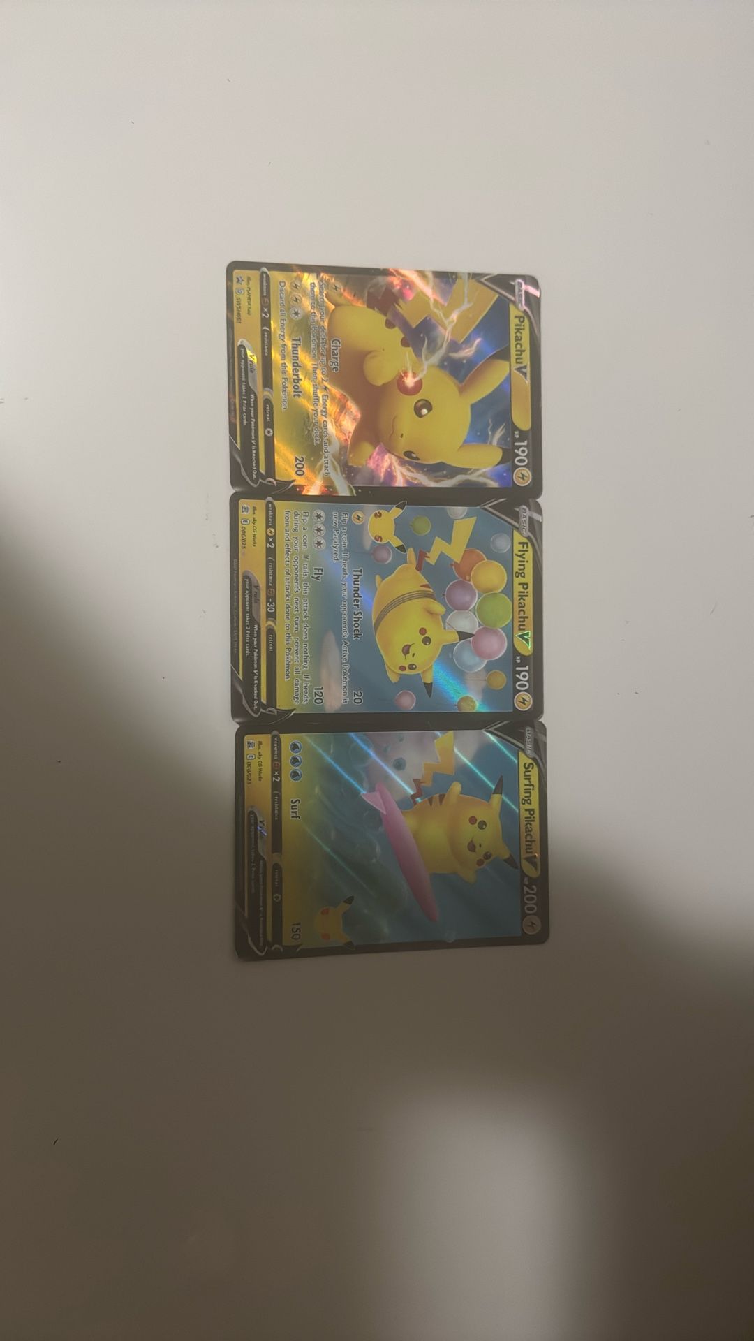 Three Different Pikachus V For 5.00