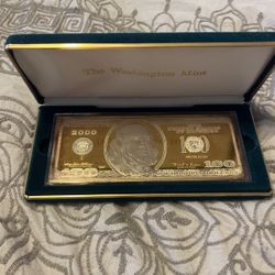 2010 Washington Mint Franklin Mint 4 Oz .999 Silver