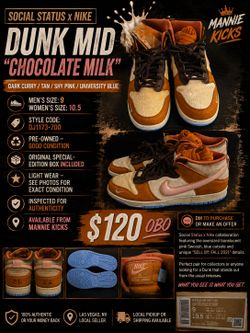Nike Dunk social status  "chocolate milk"