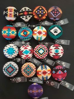 Native Design Retractable Badge reels. Great for work/school ID holder