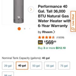 Rheem Electric Water Heater 