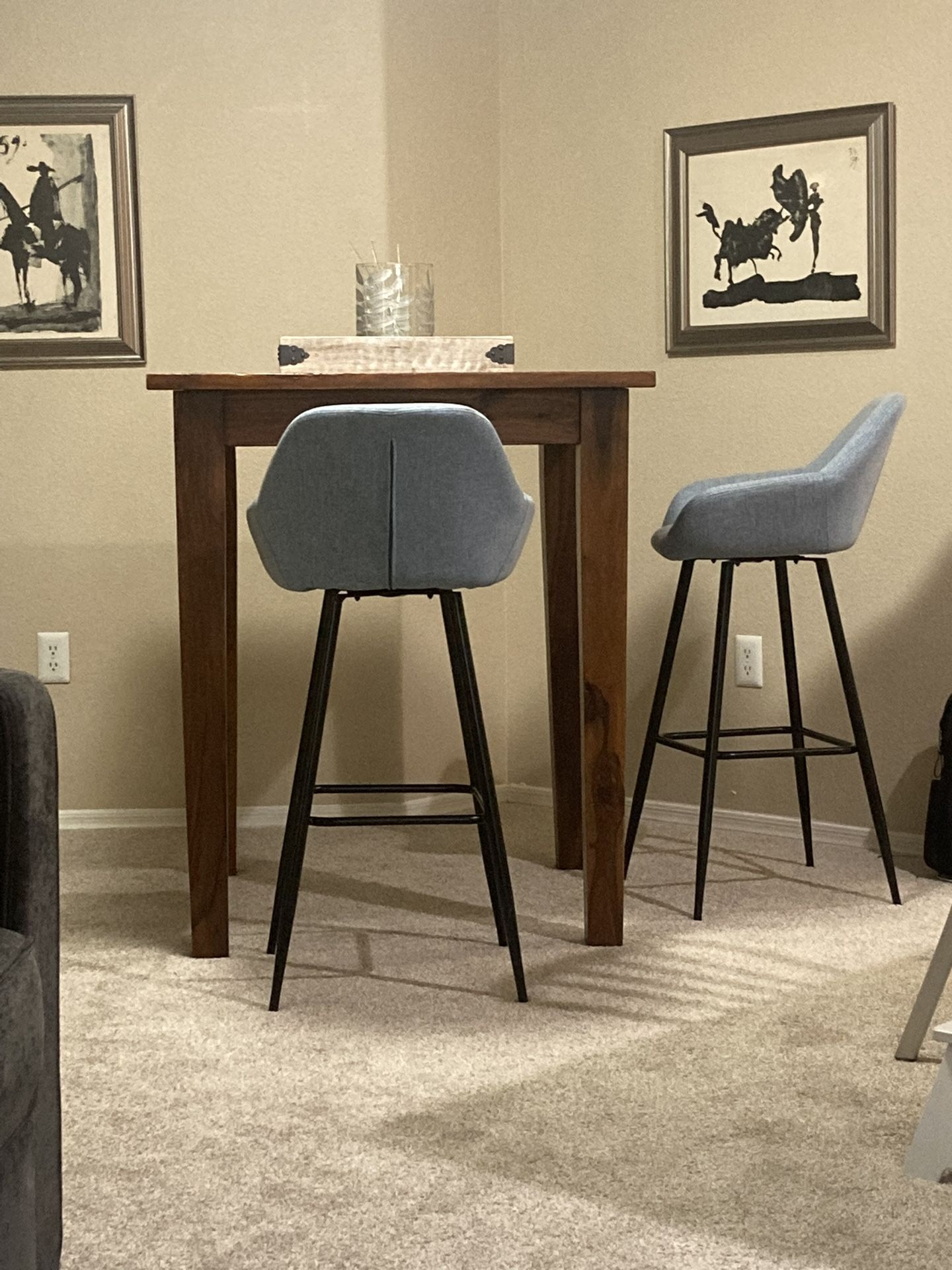 Swivel Denim Stools