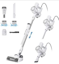 FABULETTA 23Ft Corded Stick Vacuum, 600W Power Stick Vacuum Corded with Telescopic Alloy Tube, 6 in 1 Ultra- Light Cleaner Converts to a Hand, Great f