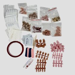 Large DIY Nail Kit Bundle Natural, Neutrals & Pink,  Adhesives & Tools 