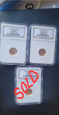 1/10 gold coins, America Eagle, 520 each