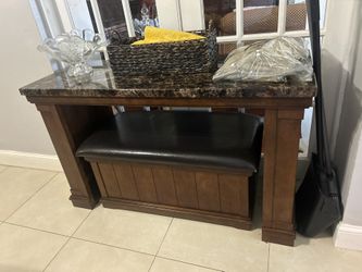 Coffee Table & Sofa Table with Ottoman