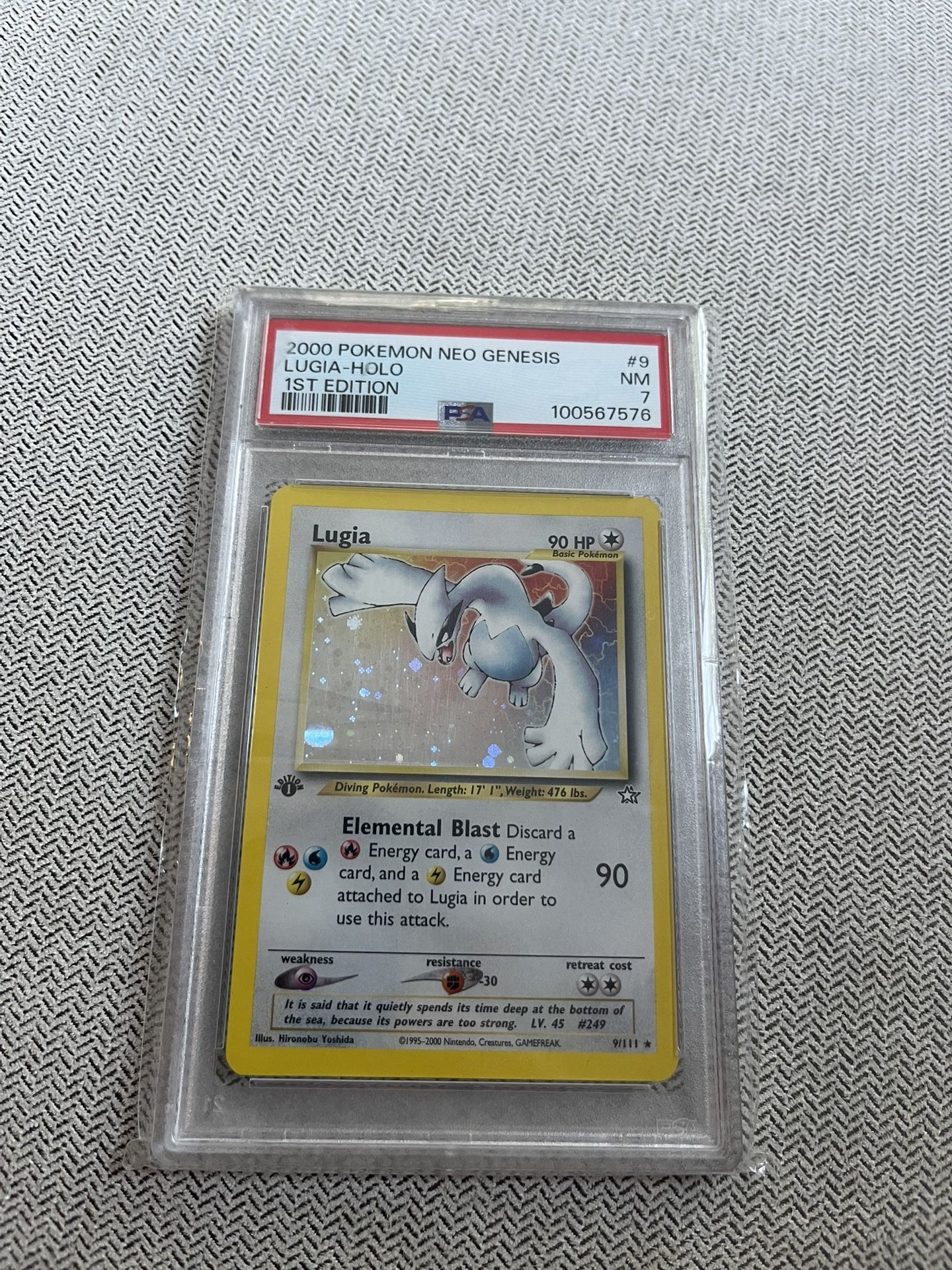 PSA 7 1st Edition Neo Genesis Lugia Holo Slab