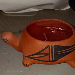 Native Pottery Turtle Candle