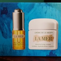 La Mer Moisturizing Cream and the renewal oil