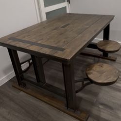 Swing Out Stool Table