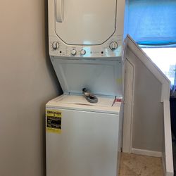 GE Electric Stacked Laundry Center with 2.3-cu ft Washer and 4.4-cu ft Dryer