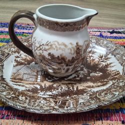 Victorianware Ironstone Pitcher And Platter