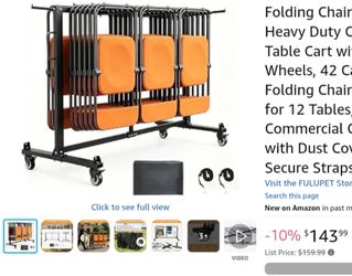 Rolling Chair Rack