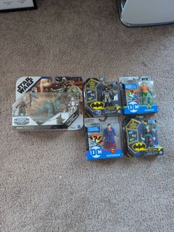 5 Action Figures (1 Star Wars & 4 DC)