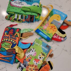 4 BABY SOFT TOY BOOKS SEE DESCRIPTION