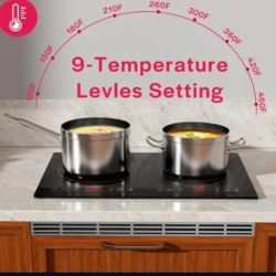 Induction Cooktop 2 Elements 12 in. Excellent Features In Black