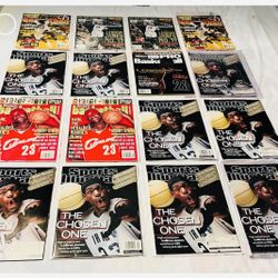 Lot Of 16 LeBron James Magazines ….9 Are LeBrons 1st Pro Cover 
