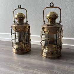 14.5” Vintage Brass Ship Masthead Lanterns
