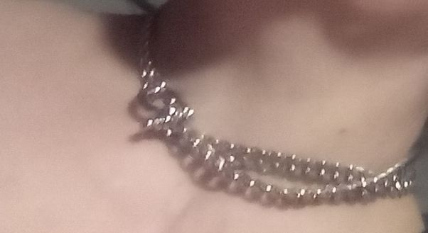 Necklace, Chain Necklace, Choker, Silver,Cuban Chain