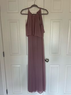 Mauve Chiffon Maxi Dress