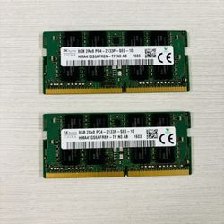 Hynix DDR4 16GB (2X8GB) 2133MHz PC4-17000 2RX8 SODIMM Memory Ram HMA41GS6AFR8N