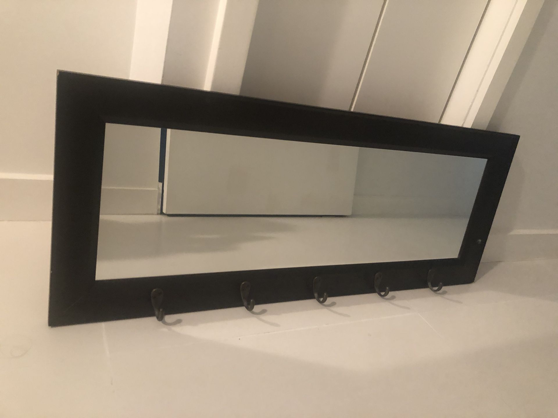 Wall Mirror with hooks