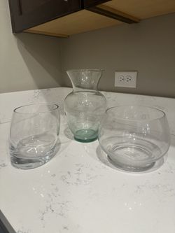 glass Vase and bowls