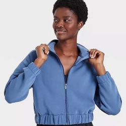 Women's Airy Sleek Full Zip Jacket - All in Motion™ Blue S