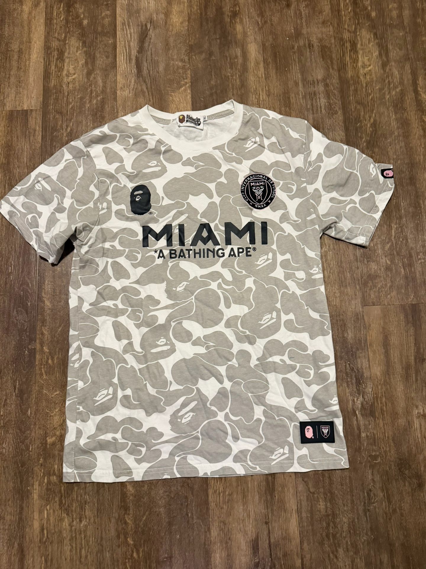 Bape X Miami Inter Grey Camo Shirt/Jersey