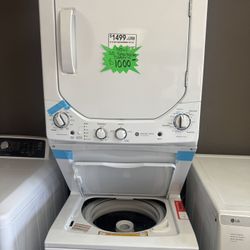 🔥 NEW GE Stackable Electric Washer & Dryer Unit – $1000