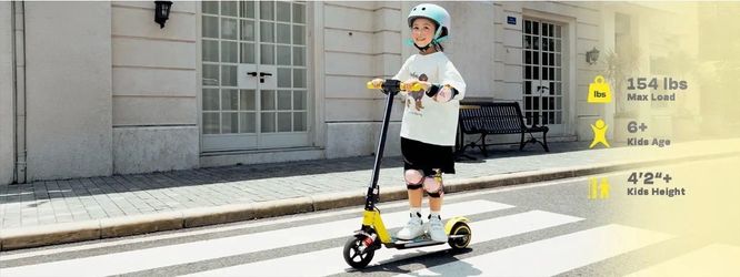 For Kids Electric Scooter – Foldable Electric Scooter with LED Deck With a helmet