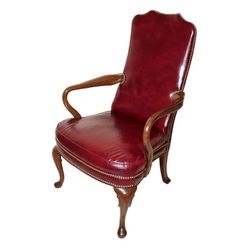 Vintage Leather Executive Office Chair by North Hickory Furniture in Burgundy