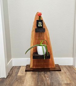 Handmade Wooden Plant Stand using reclaimed wood