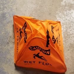 Used Pop-up Caution Wet Floor Sign