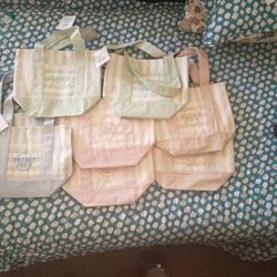 Trader Joe's Stripped Mini Canvas Tote Bag
