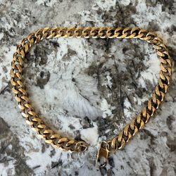Cuban Link 18 karat gold plated necklace