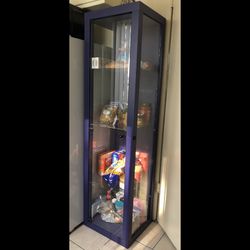 Blue Shelf Display Cabinet