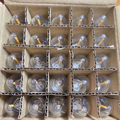 25 Pack C7 LED Christmas Light Bulb Shatterproof LED Bulbs E12 2700K Warm White