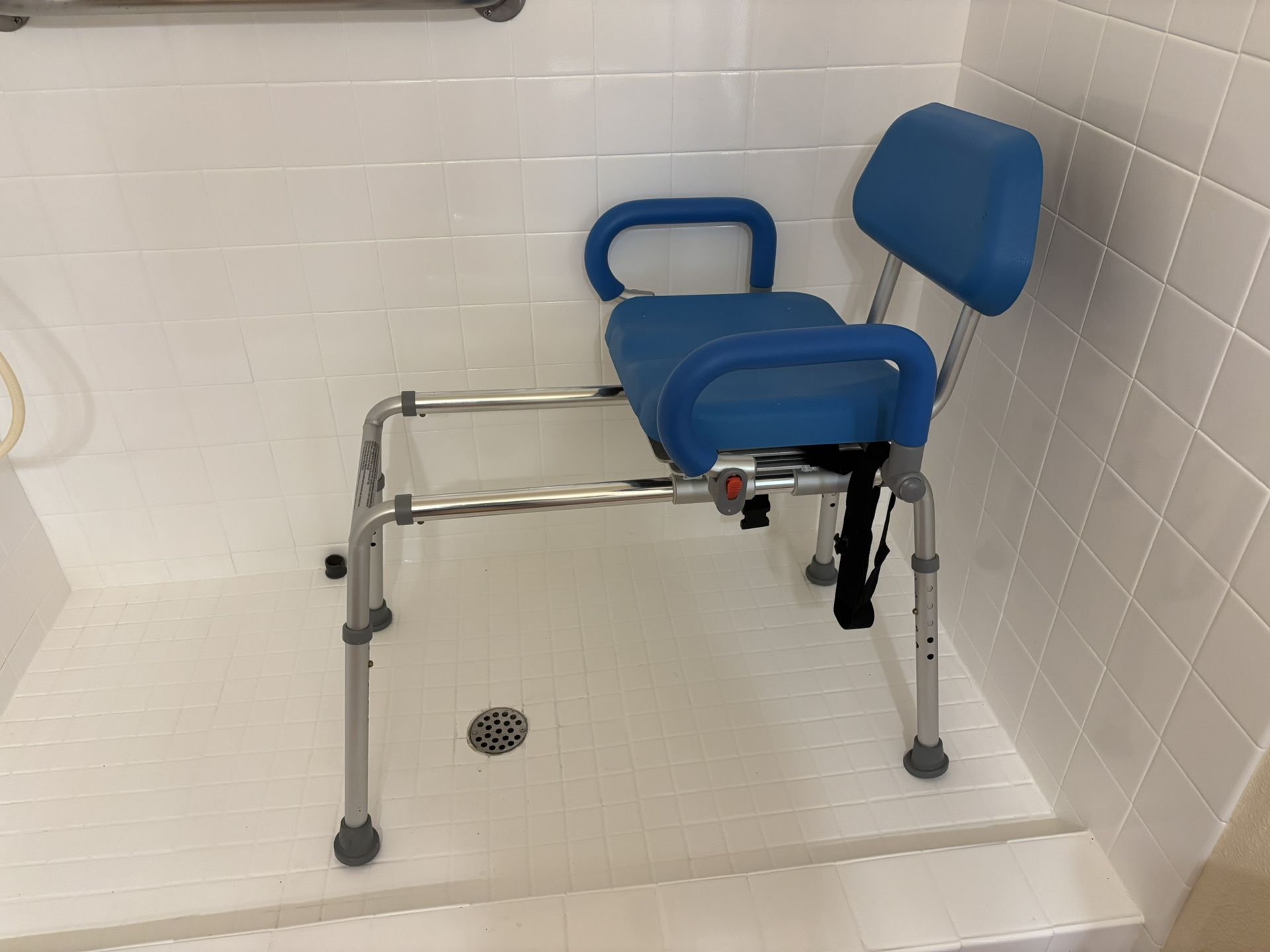 Sliding Shower Chair with Swivel Seat