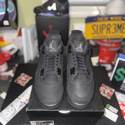 Air Jordan 4 Retro “Black Cat" (2025) 🐈‍⬛ FV5029-010/IB4171-010 - Multiple Sizes ✅