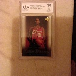 2003 Upper Deck LeBron James Box Set BCCG Graded 10