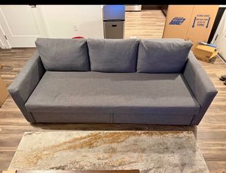 Ikea Friheten Gray Fabric sleeper Seat Sofa with 3 pillows