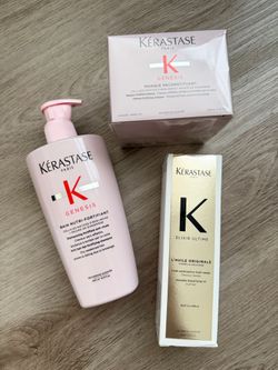 Kérastase Genesis Shampoo, Masque, and Elixir Ultime Oil Set