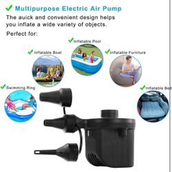 Newpol Inflatable Bed Pump, Electric Air Pump(100 Gallon/Min) for Air Mattress Beds, Inflatable Swimming Pools, Swimming Ring        12.99