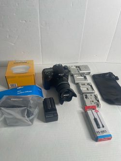 Nikon D3400 24.2MP Digital SLR Camera Red w/ AF-P DX 18-55mm Lens Bundle