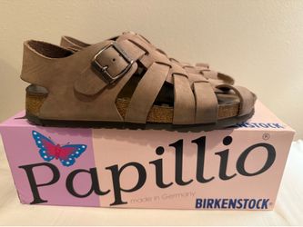 ✅ Vintage BIRKENSTOCK Papillio Phoenix Brown Nubuck Sandals Size 39 (8 Women or 6 Men) Made in Germany