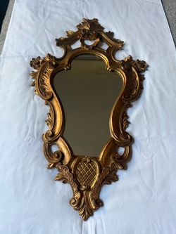 Vintage Florentine Gold Italian Wall Mirror Hollywood Regency Elegant Ornate