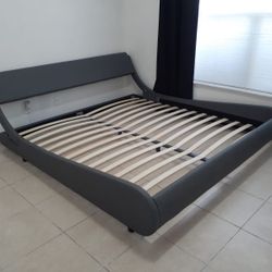 KING platform bed frame comes NEW IN BOX, mattress sold separately