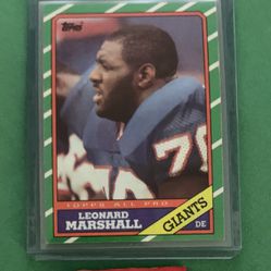 Leonard Marshall (#148) 1986 Topps Football Trading Card