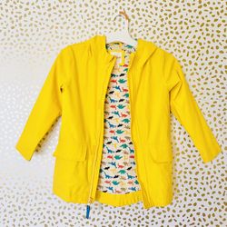 🌧️ ☀️ Kids Yellow Raincoat Rain Jacket 